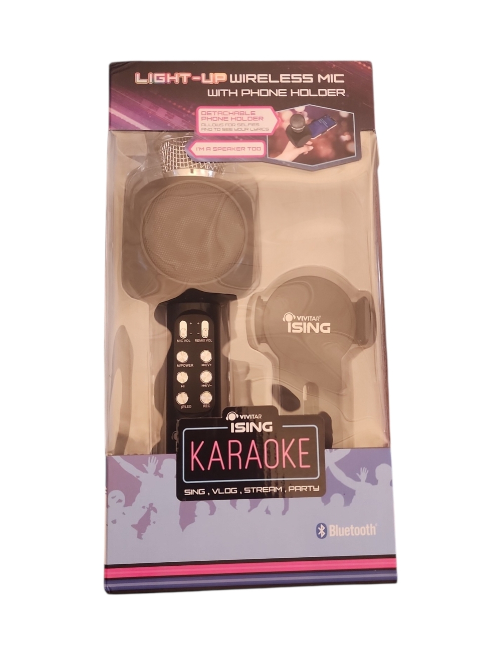 NEW Ising Light-Up Bluetooth Karaoke Microphone